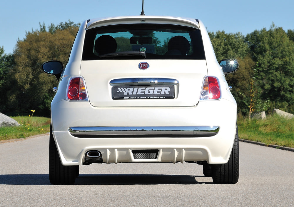 Rieger 00056068 Fiat 500 (312) Rear Diffuser for Tailpipe Left -  Matte Black