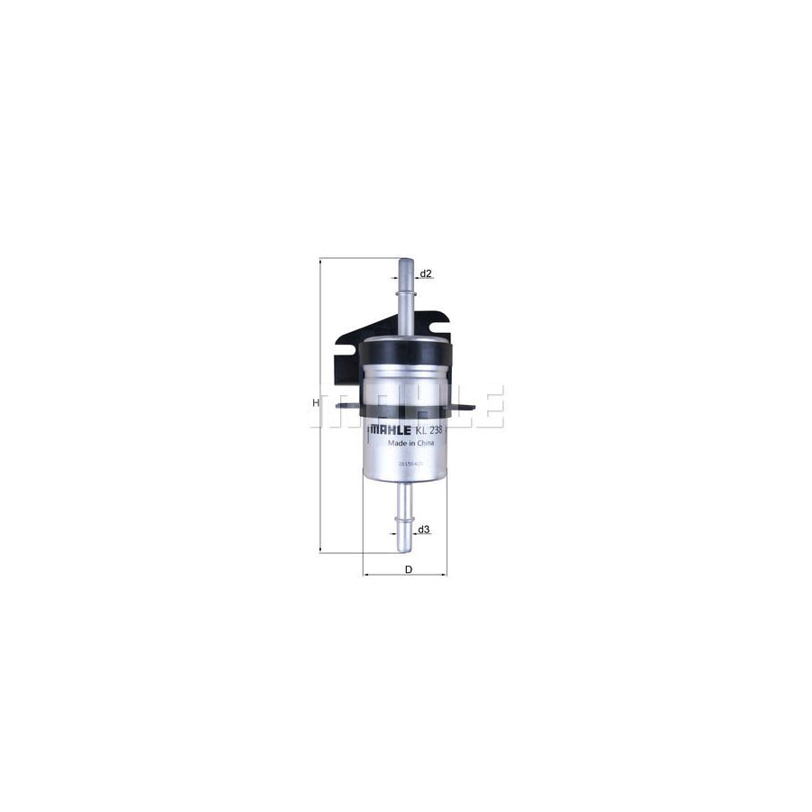 MAHLE ORIGINAL KL 238 Fuel filter In-Line Filter