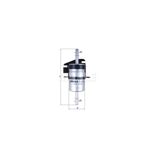 MAHLE ORIGINAL KL 238 Fuel filter In-Line Filter