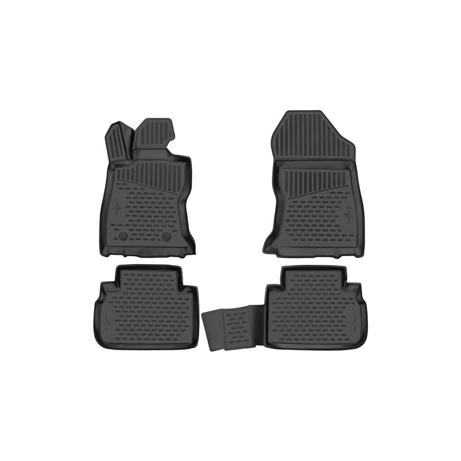 WALSER Tailored, XTR 75231 Floor mat set Elastomer, Front and Rear, Black