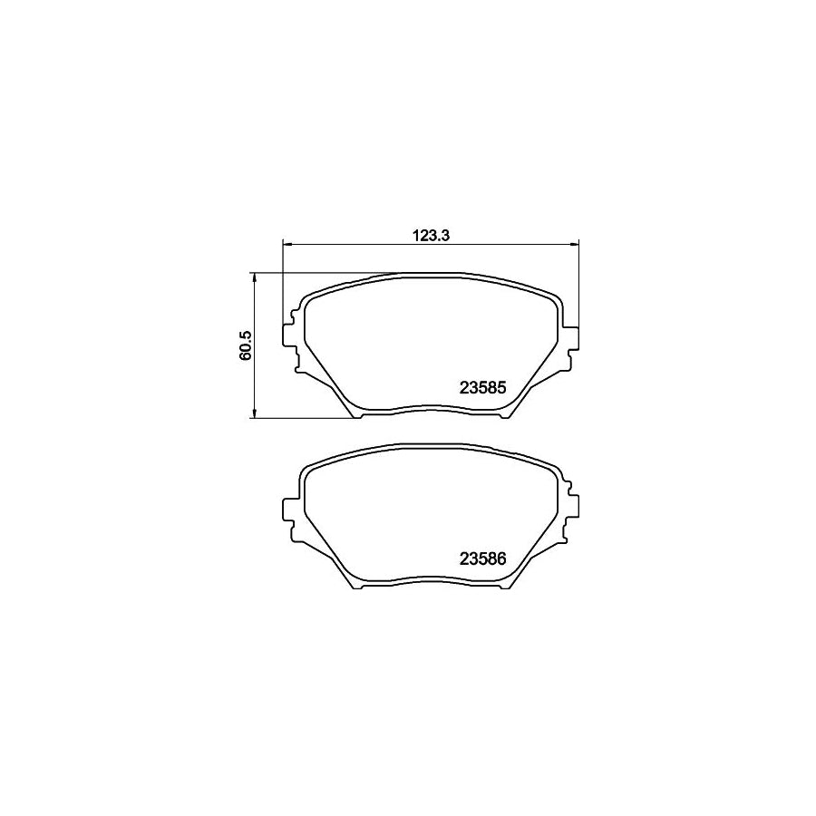 Hella 8DB 355 009 741 Brake Pad Set For Toyota Rav4 Ii Off Road Xa20 Not Prepared For Wear Indicator