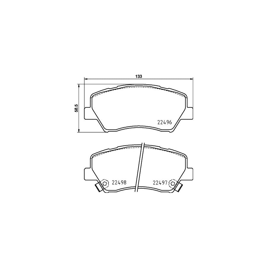Hella 8DB 355 025 211 Brake Pad Set For Renault Fluence L3_ With Acoustic Wear Warning