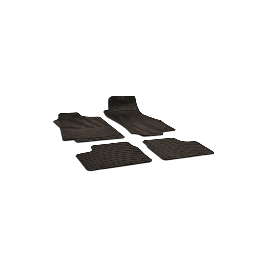 WALSER Tailored 50696 Floor mat set for OPEL ASTRA Elastomer, Front and Rear, Quantity: 4, Black