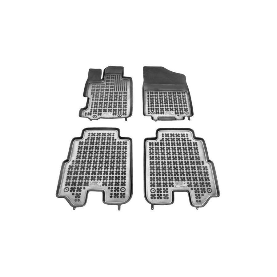 REZAW PLAST 200914 Floor mat set for HONDA FR-V (BE) Elastomer, Front and Rear, Black