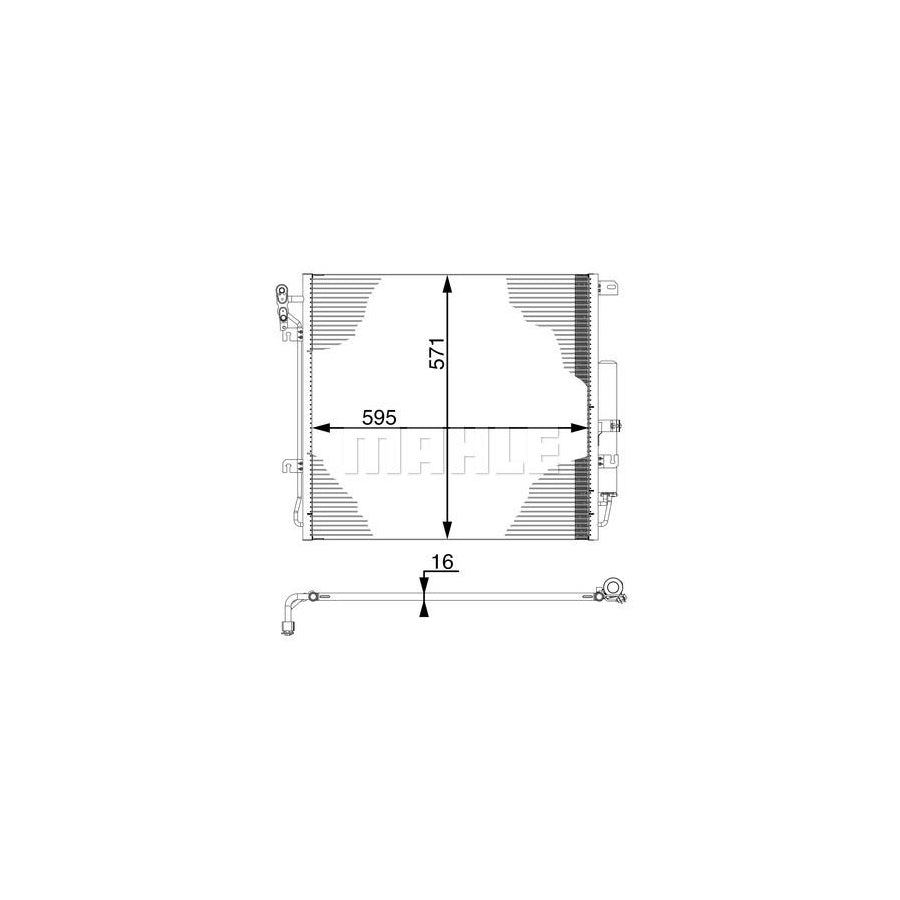 MAHLE ORIGINAL AC 759 000S Air conditioning condenser for LAND ROVER DISCOVERY with dryer