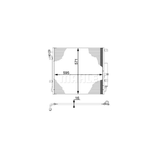 MAHLE ORIGINAL AC 759 000S Air conditioning condenser for LAND ROVER DISCOVERY with dryer