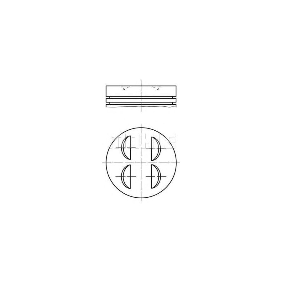 MAHLE ORIGINAL 014 77 02 Piston 87 mm, with piston rings