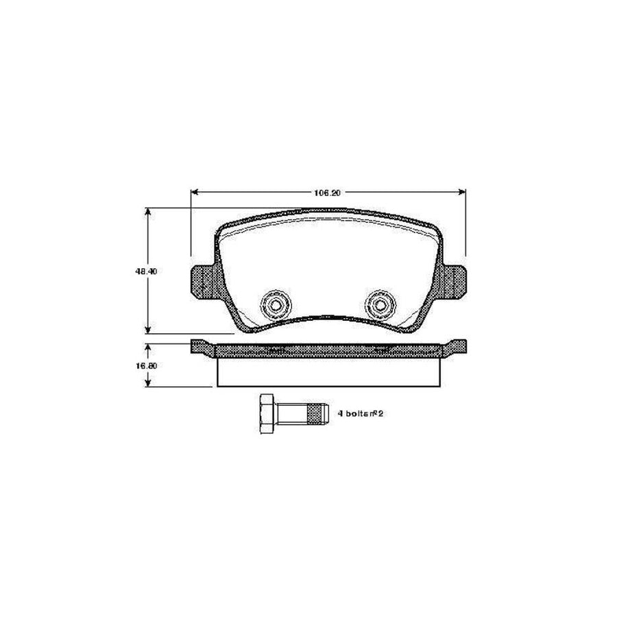 Bosch 0986Tb3004 Brake Pad Set Excl Wear Warning Contact With Bolts With Accessories