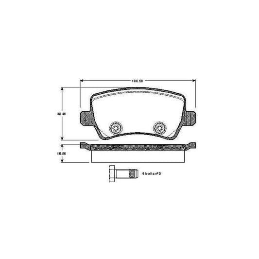 Bosch 0986Tb3004 Brake Pad Set Excl Wear Warning Contact With Bolts With Accessories
