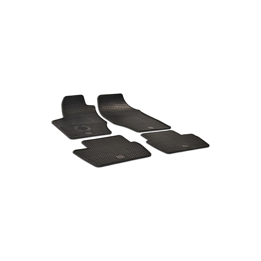 WALSER Tailored 50331 Floor mat set Elastomer, Front and Rear, Quantity: 4, Black