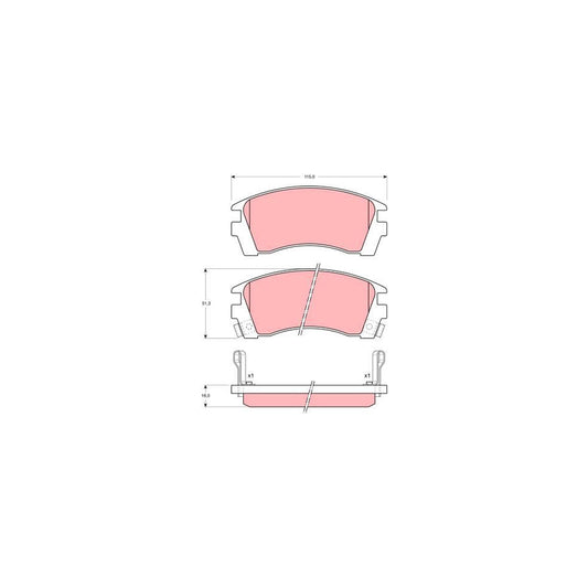TRW Gdb1013 Brake Pad Set With Acoustic Wear Warning