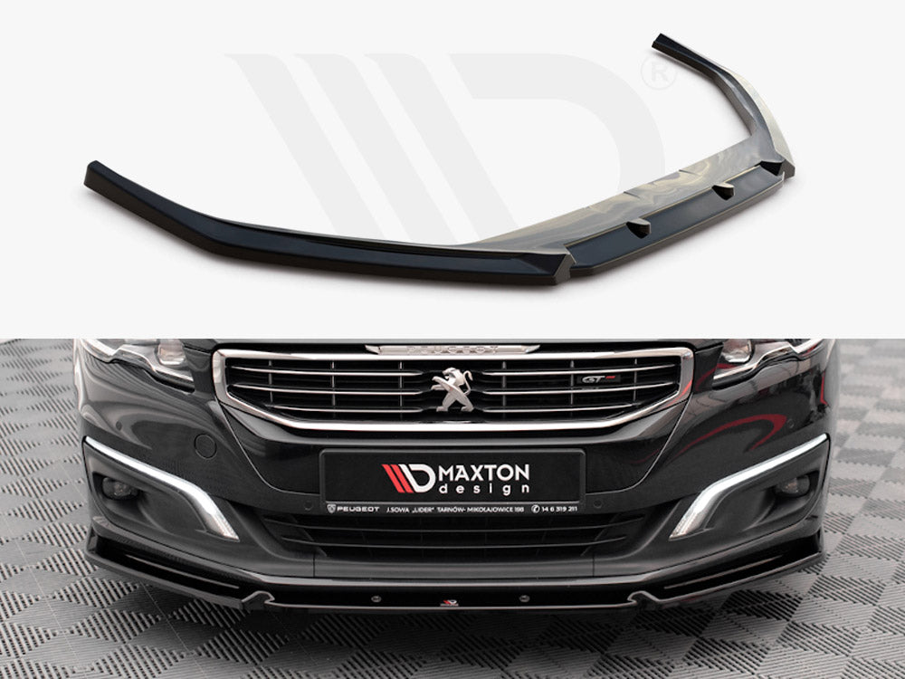Maxton Design PE-508-1F-GT-FD1T Front Splitter V.1 Peugeot 508 Gt MK1 Facelift (2014-2018) | Duco Car Parts UK Car Parts