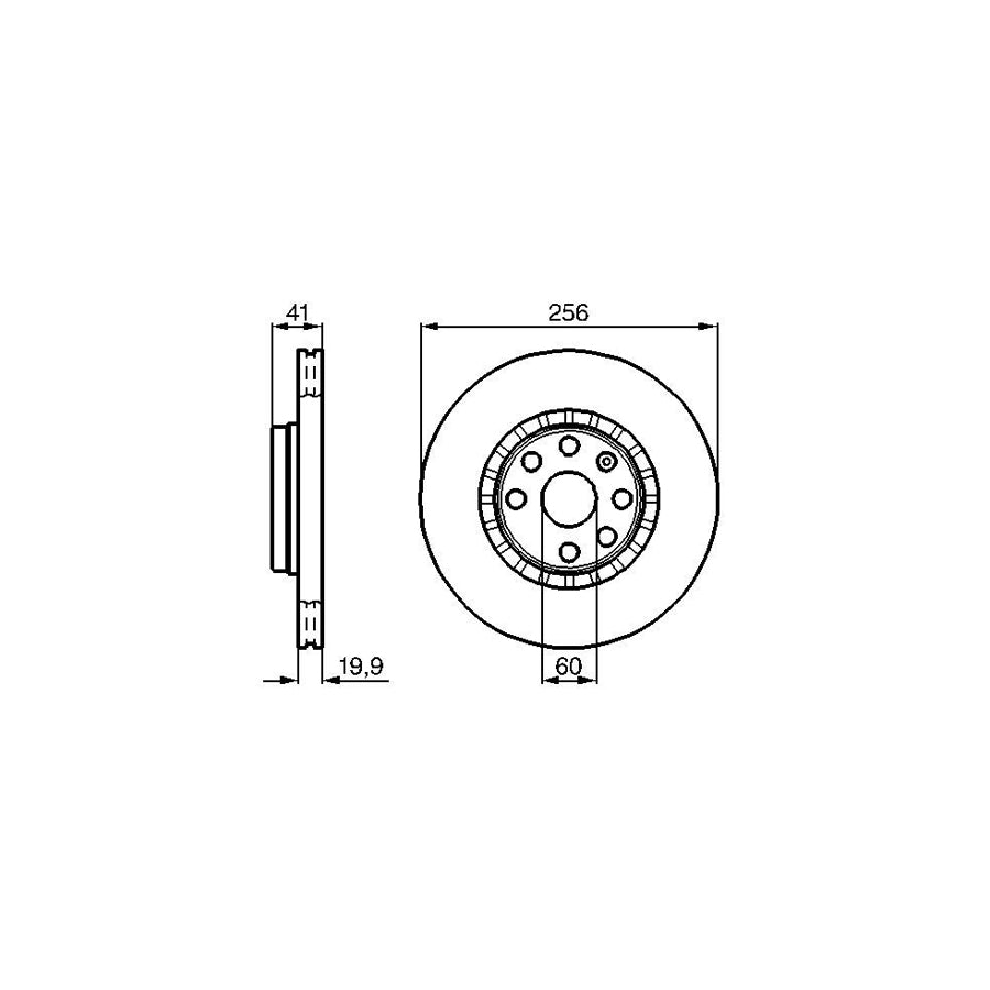 BOSCH 0 986 478 535 Brake Disc Internally Vented Vented Oiled with bolts screws