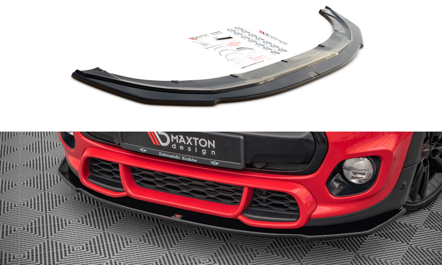 Maxton Design MC-S-3-56-JCW-FD1T Front Splitter Mini Cooper S JCW F56 Pre-Facelift | Duco Car Parts UK Car Parts