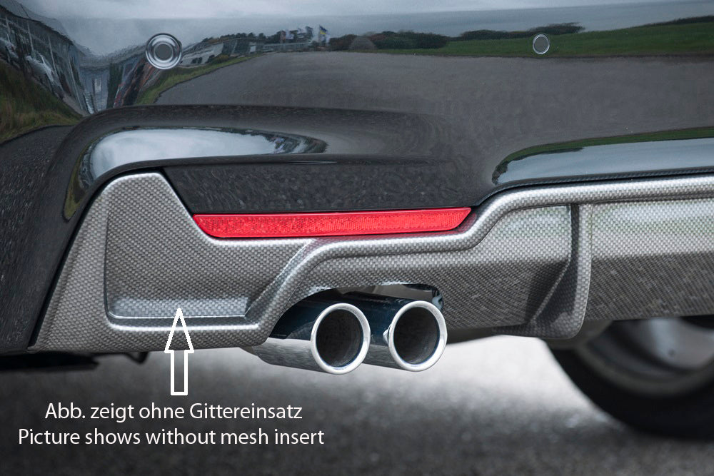 Rieger 00088070 BMW 4 Series F32 F33 F36 Rear Diffuser for Original Tailpipe Left - Glossy Black