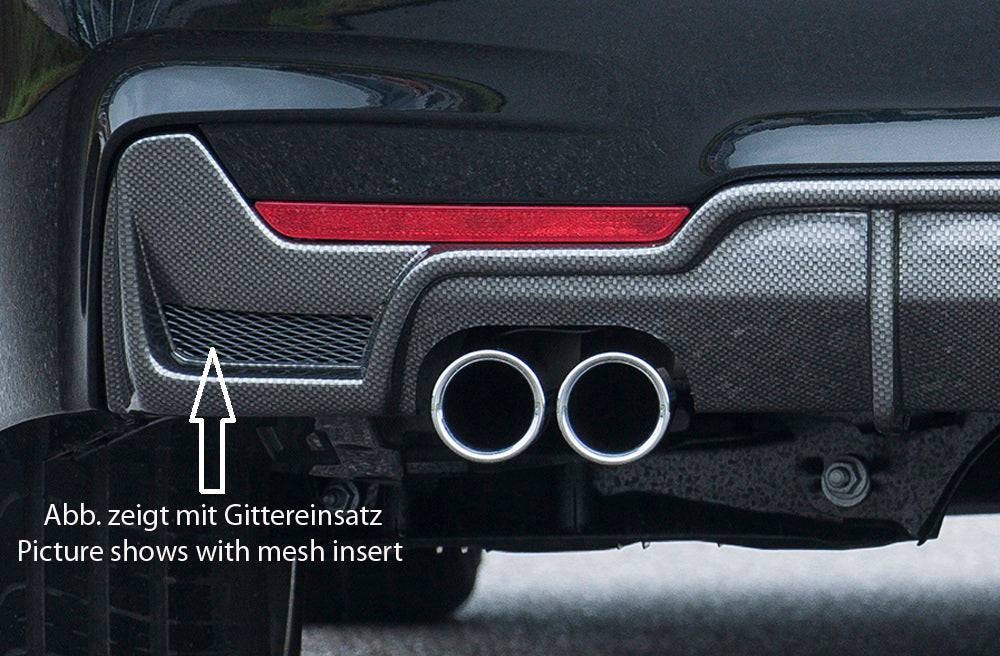 Rieger 00088070 BMW 4 Series F32 F33 F36 Rear Diffuser for Original Tailpipe Left - Glossy Black