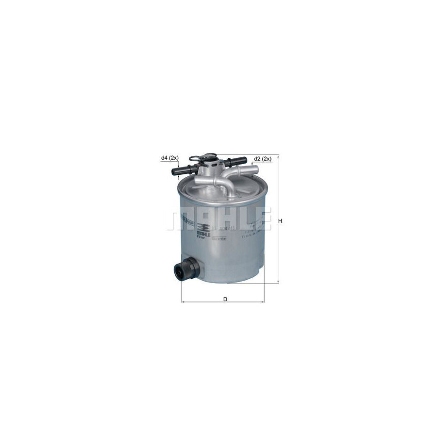 MAHLE ORIGINAL KL 404/16 Fuel filter In-Line Filter