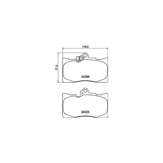 Hella 8DB 355 012 121 Brake Pad Set With Acoustic Wear Warning