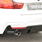 Rieger 00088070 BMW 4 Series F32 F33 F36 Rear Diffuser for Original Tailpipe Left - Glossy Black