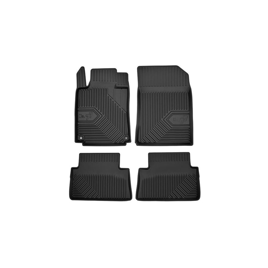 FROGUM Tailored 77408098 Floor mat set for PEUGEOT 508 Elastomer, Front and Rear, Quantity: 4, Black, (LHD)