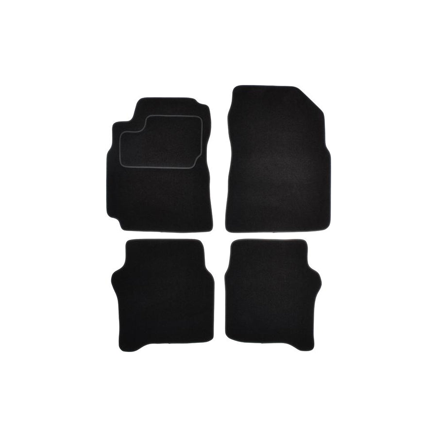 CUSTOPOL Tailored NIS215S Floor mat set for NISSAN PRIMERA Textile, Front and Rear, Quantity: 4, Grey
