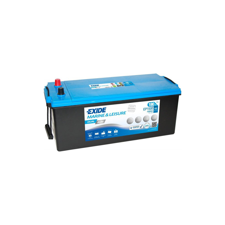 Exide Dual EP1500 AGM Leisure Battery 12V 180AH | Duco Car Parts UK Car Parts