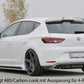 Rieger 00088069 SEAT 5F Leon Rear Diffuser for Twin Tailpipe Centre - Glossy Black