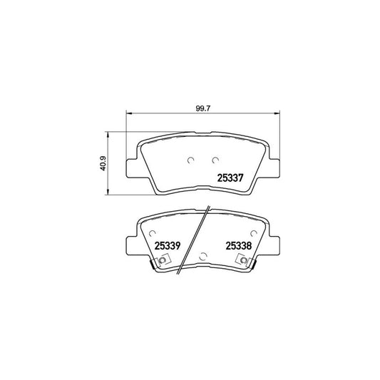 Brembo P 30 106 Brake Pad Set With Acoustic Wear Warning With Anti Squeak Plate