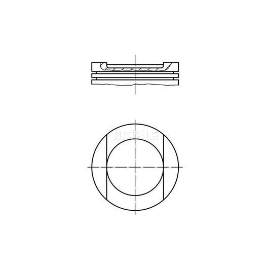 MAHLE ORIGINAL 034 94 01 Piston 82,76 mm, without cooling duct