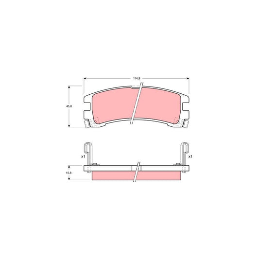 TRW Gdb1018 Brake Pad Set With Acoustic Wear Warning