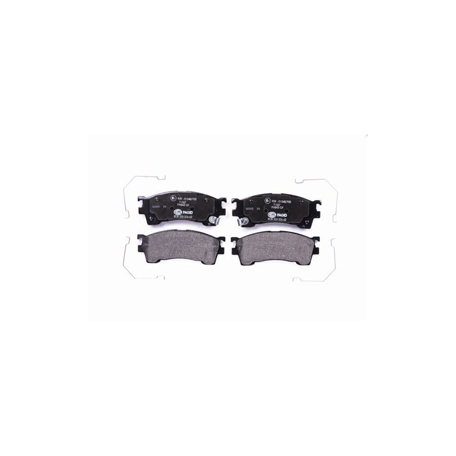 Hella 8DB 355 006 621 Brake Pad Set With Acoustic Wear Warning With Accessories