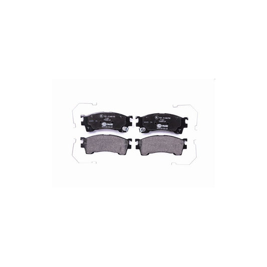 Hella 8DB 355 006 621 Brake Pad Set With Acoustic Wear Warning With Accessories