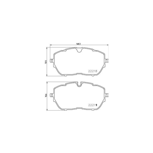 Hella 8DB 355 024 731 Brake Pad Set Not Prepared For Wear Indicator With Brake Caliper Screws With Accessories