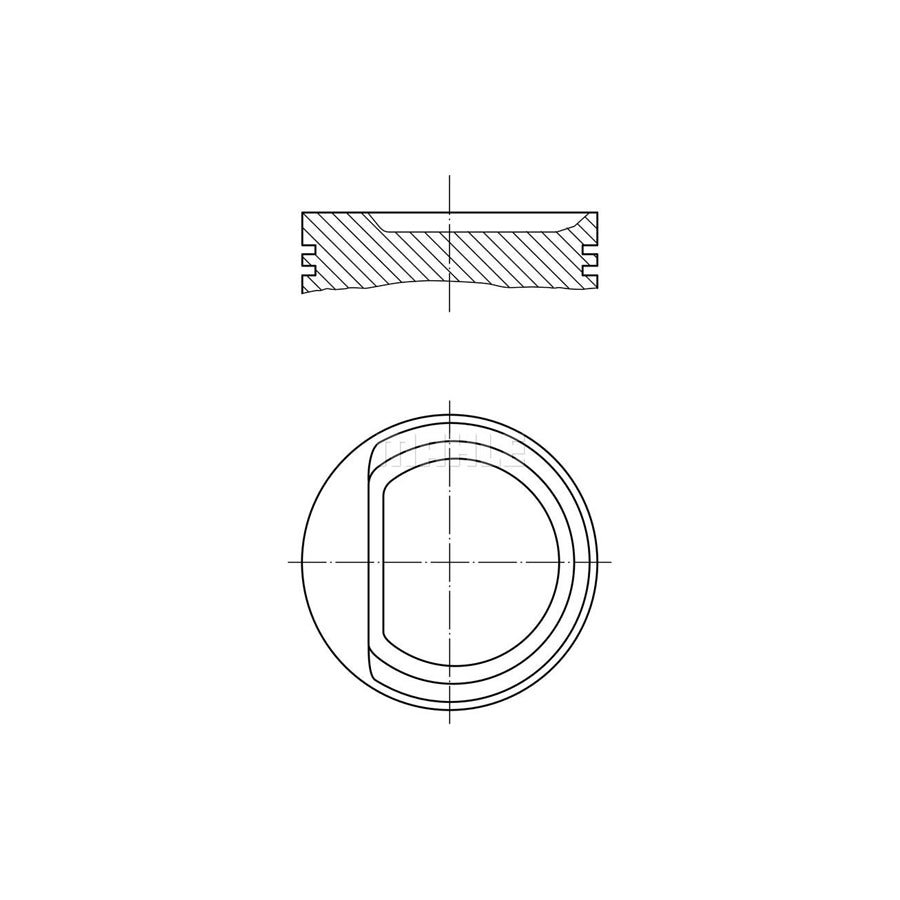 MAHLE ORIGINAL 030 71 02 Piston 77,01 mm, without cooling duct