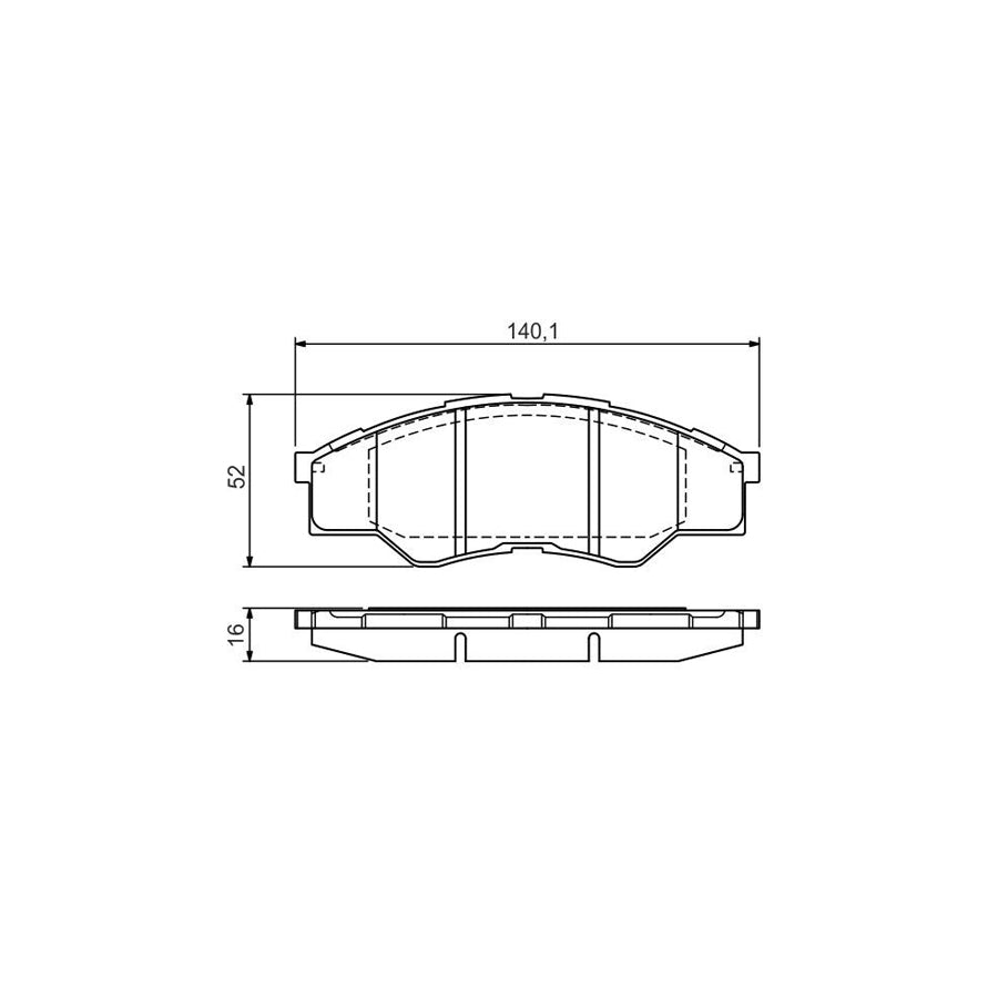 Bosch 0986Tb3173 Brake Pad Set For Toyota Hilux Pick Up