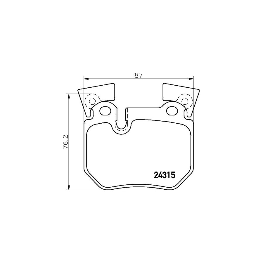 Hella 8DB 355 012 551 Brake Pad Set For Bmw 1 Series Prepared For Wear Indicator With Counterweights