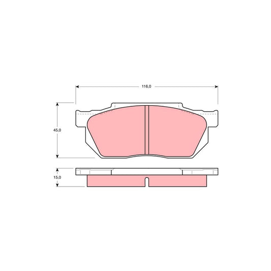 TRW Gdb358 Brake Pad Set Not Prepared For Wear Indicator