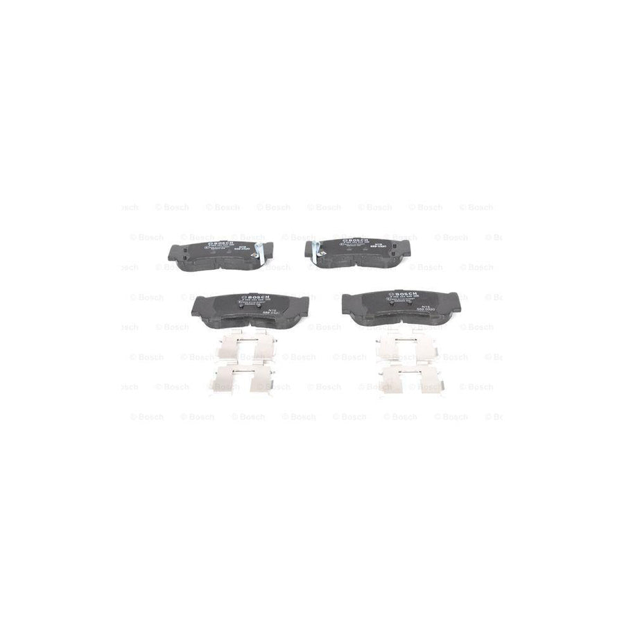 Bosch 0986494628 Brake Pad Set With Acoustic Wear Warning With Anti Squeak Plate With Spring BP1165