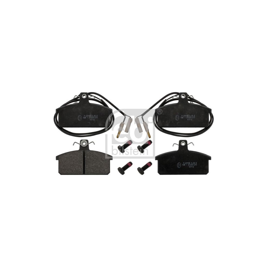 Febi Bilstein 116096 Brake Pad Set For Lancia Delta I 831 Front Axle Incl Wear Warning Contact With Bolts Screws