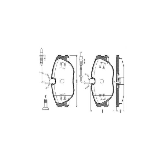 Bosch 0986Tb2166 Brake Pad Set Incl Wear Warning Contact With Bolts With Accessories