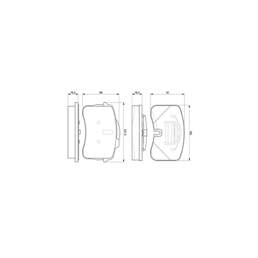 Bosch 0986424191 Brake Pad Set BP086