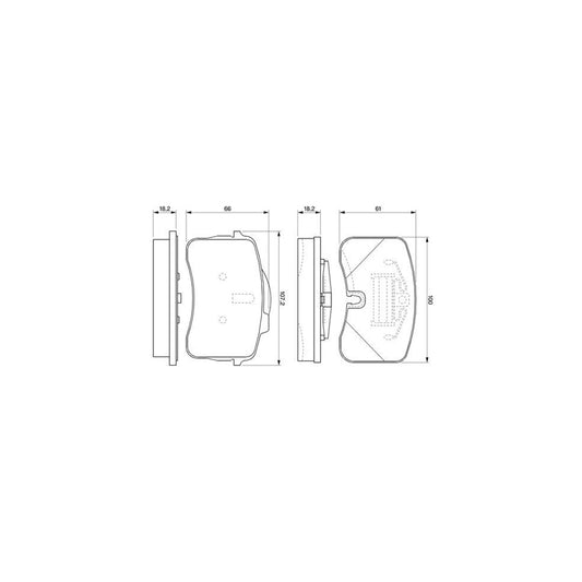 Bosch 0986424191 Brake Pad Set BP086