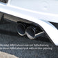 Rieger 00099325 Opel Astra H Rear Diffuser for Twin Tailpipe Left & Right - Carbon-Look