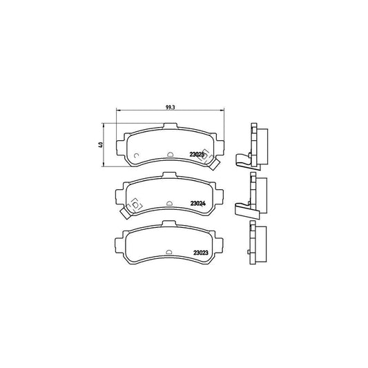 Brembo P 56 035 Brake Pad Set For Nissan Almera With Acoustic Wear Warning