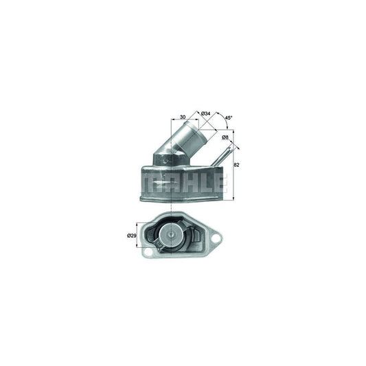MAHLE ORIGINAL TI 30 92 Engine thermostat Opening Temperature: 92°C, with seal