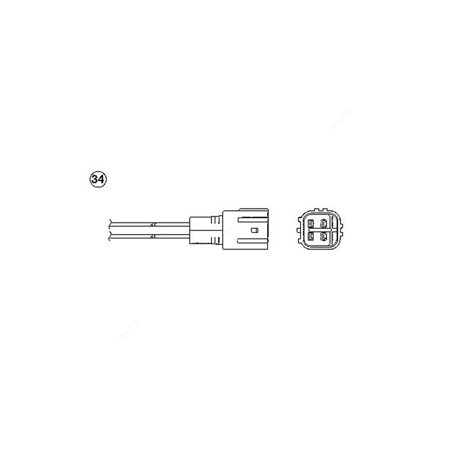 NTK Lambda Sensor - Oxygen / O2 Sensor OZA518-TY12 (NGK 1416)