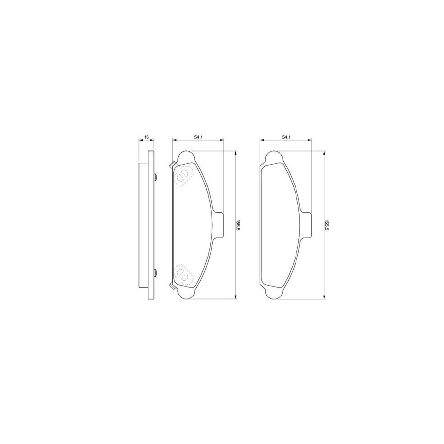 Bosch 0986424330 Brake Pad Set For Hyundai S Coupe Slc BP159