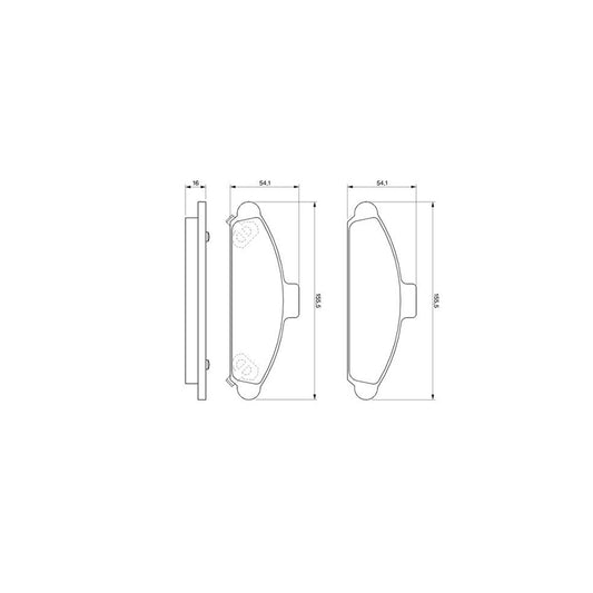 Bosch 0986424330 Brake Pad Set For Hyundai S Coupe Slc BP159