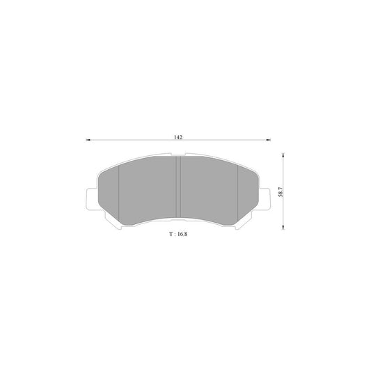 Bosch 0986Ab2375 Brake Pad Set Without Acoustic Wear Warning BP2375N