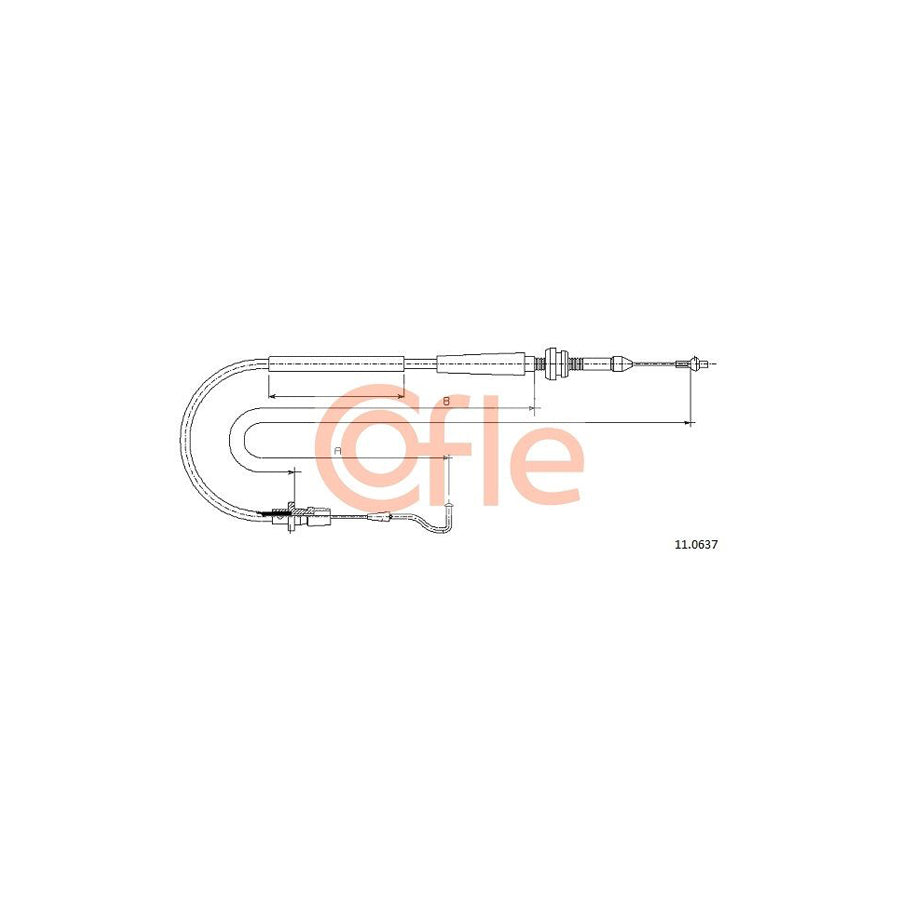 COFLE 11.0637 Throttle Cable for VW TRANSPORTER | Duco Car Parts UK Car Parts
